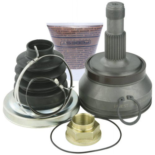 CV Joint - FEBEST 1610-204A96R - Rear Axle, Wheel Side, with ABS sensor ring