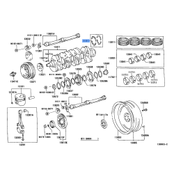 KOLBENSCHMIDT Spacer crankshaft TOYOTA 1,3 1,0 11011-10010 1E