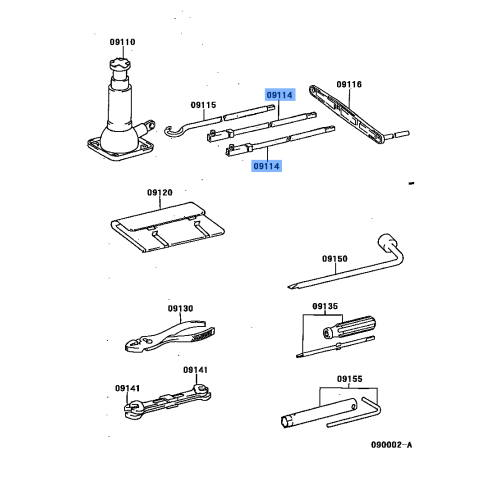 Toyota Land Cruiser Lexus LX450 LX570 OEM Jack Handle Extension 09114-60070