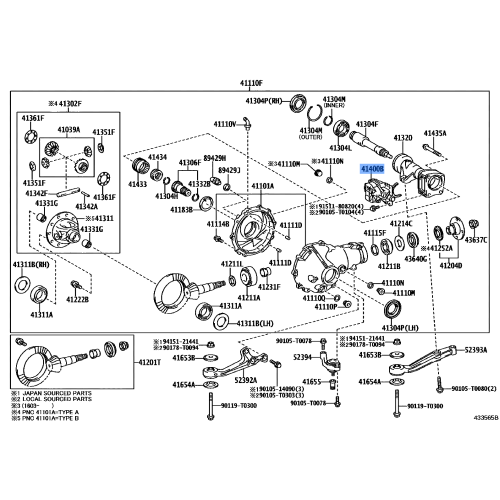 Front 4WD Differential Vacuum Actuator for Toyota Tacoma 2005-2019, 4Runner, and FJ Cruiser
