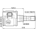 inner cv joint right 26x28x23