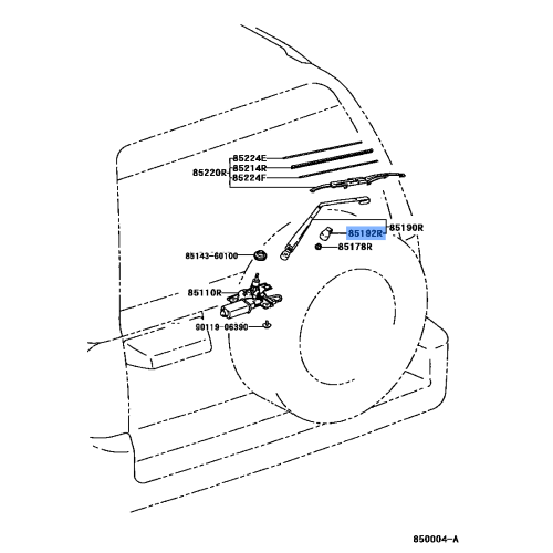 Cap Wiper Arm Head