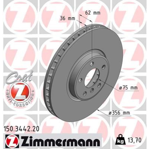 Brake Disc Frt Bmw X5/4.6,4.8