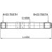 axle half shaft left 23x434x23