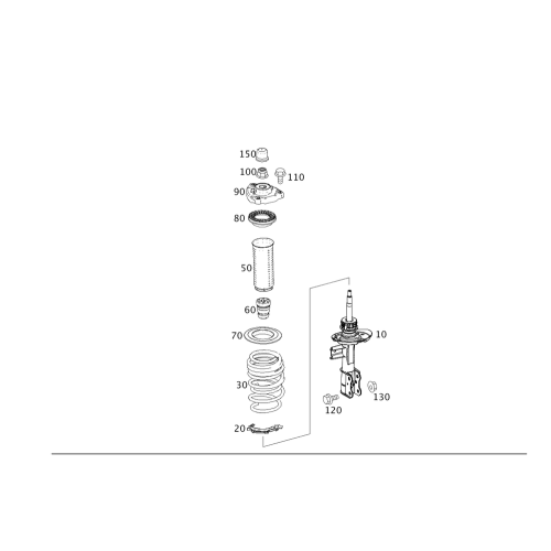 Shock Absorber Frt Db W156/Gla/Rh