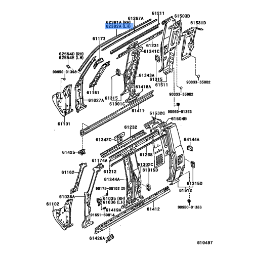 Door W/Strip Roof Sid