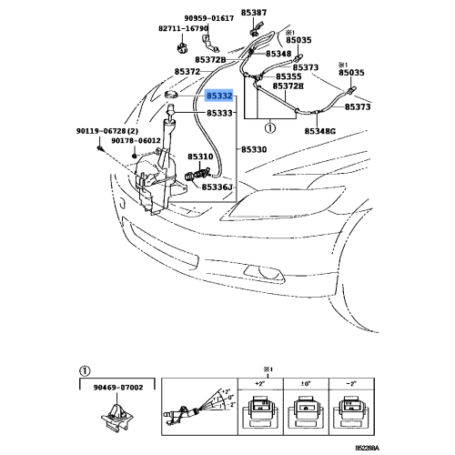 Toyota Windshield Washer Jar Cap 85316-33320