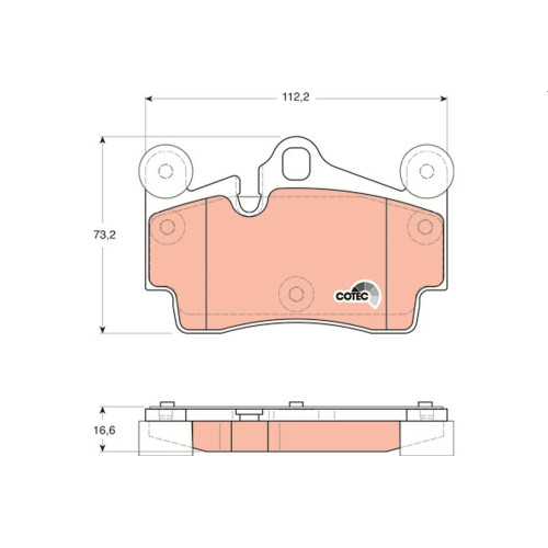 Brake Pad Set Rear Vw/Audi