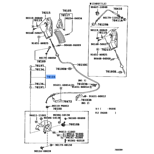 Toyota Hilux 4Runner YN106 OEM Genuine Accelerator Connecting Rod 78104-89106