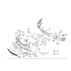 Front Bumper Tow Hook Cover - Mercedes-Benz CLS (W219) 2004-2007