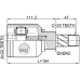 inner cv joint left 22x39.7x25