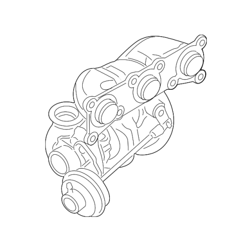 Turbo Turbocharger for BMW E71 X6 2008-2010 F01 740i 2010-2012 F02 740Li 3.0L N54 Rear Turbo with Exhaust Manifold