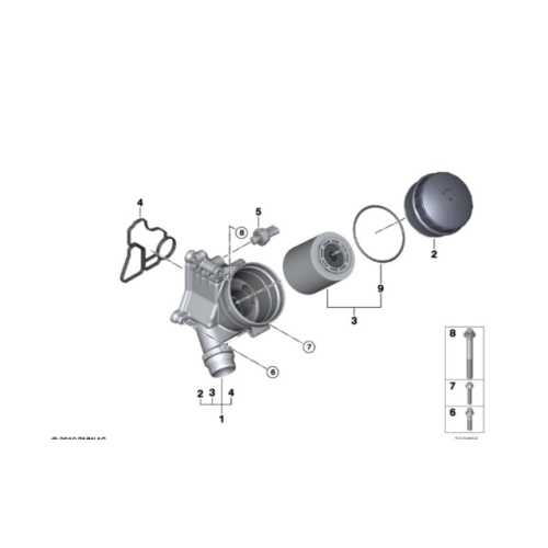 BMW Genuine Oil Filter Housing Gasket 11428637821