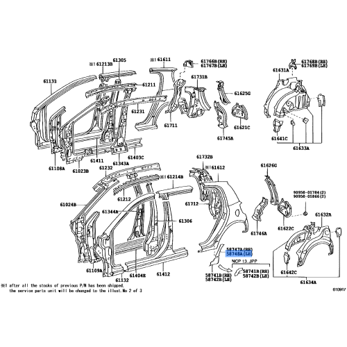 Toyota Genuine Protector Quarter Panel Rear LH