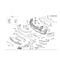 Front Bumper Tow Cover - Mercedes-Benz R-Class (W251) AMG 2006-2010