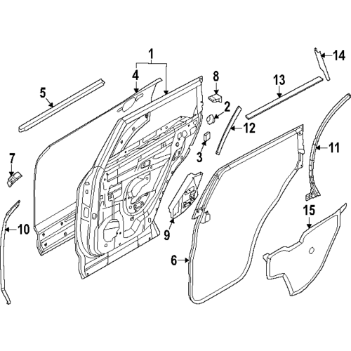 Seal-Rubber,Rear Door Lh