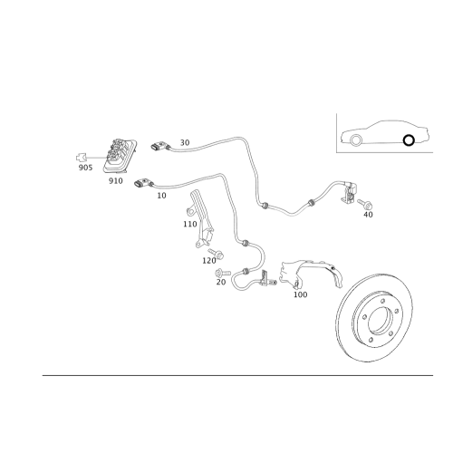 Abs Sensor Active Sensor Mercedes-Benz S-Class Saloon