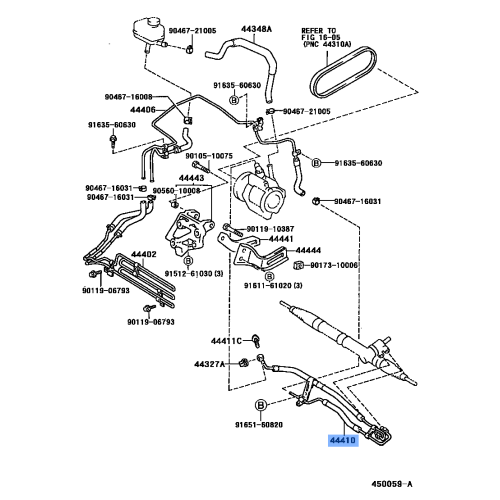 Toyota Genuine 44410-33242 Tube Assy, Pressure Feed