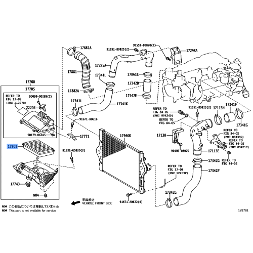 Toyota Engine Air Filter 17801-30080 fits: Prado, Land Cruiser and More
