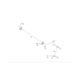 Rear Stabilizer Sway Bar - Mercedes-Benz C300 (W205) AWD 2015-2020 OEM A2053260165