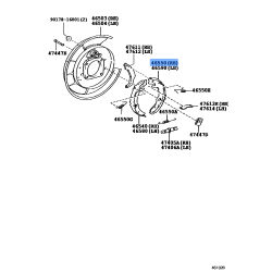 TOYOTA 46540-42010 Genuine Parking Brake Shoe Assembly