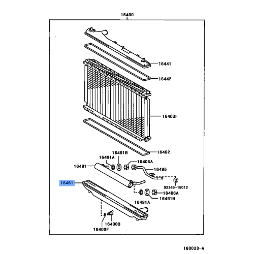 Radiator Lower Tank - Toyota Corolla Altis CE140 2008-2010
