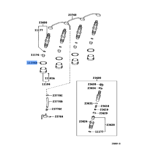 Toyota Genuine SHIM (FOR COMBUSTION CHAMBER) 11165-54030