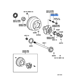TOYOTA 42632-55031 BOLT, DOUBLE WHEEL STOP, LH
