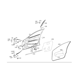 Front Right Door Wiring Loom Harness Boot Guide - Mercedes-Benz W204