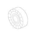 Deflection/Guide Pulley, V-Ribbed Belt