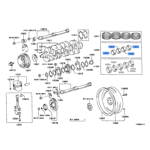 Connecting Rod Bearing - Toyota (13041-54041-01)