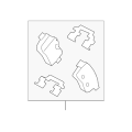 Genuine OEM Disc Brake Pad Set Rear for BMW 34216788275