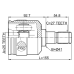 rear inner cv joint 25x41x27