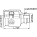 inner cv joint right 22x43x28
