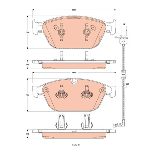 Pad Sub Set,Rr Calip