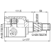 inner cv joint left 26x39x29