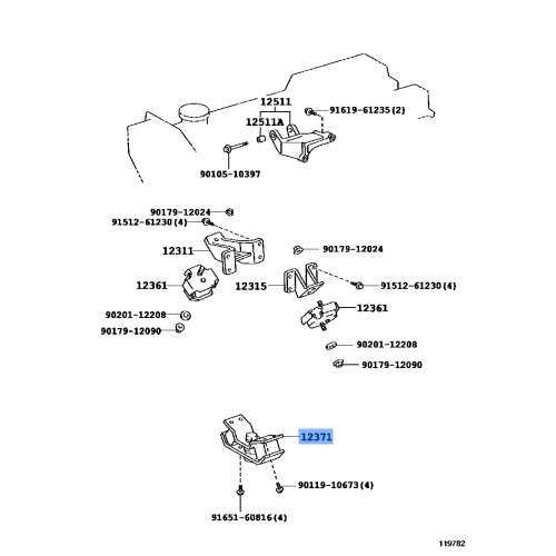 Insulator Engine Mtg Rr