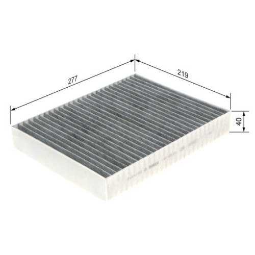 Bosch Cabin Pollen Filter Interior Charcoal Fits Porsche Cayenne VW
