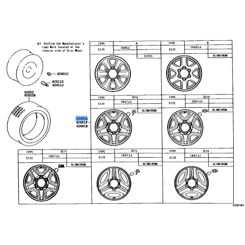 Toyota Wheel Disc 42610-60320