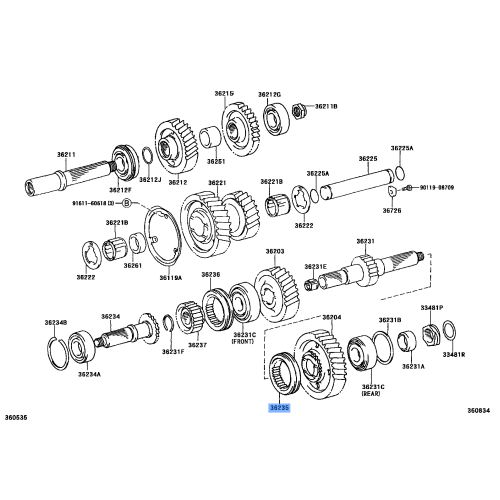 Toyota Genuine Sleeve Front Drive Clutch Transfer High & Low Clutch OEM
