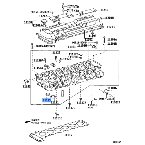Toyota Exhaust Valve Seat 11135-66011
