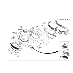 Front Bumper Chrome Trim Right - Mercedes-Benz E-Class (W212) Sedan