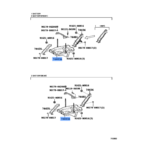 Battery Tray Carrier Sub-Assy - Toyota Land Cruiser 70 Series 1985-2007