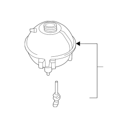 Coolant Radiator Reservoir Tank with Cap and Sensor - BMW F25 X3 F26 X4
