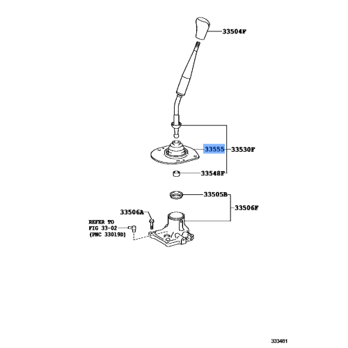 Toyota Shift Lever Boot 33555-60170