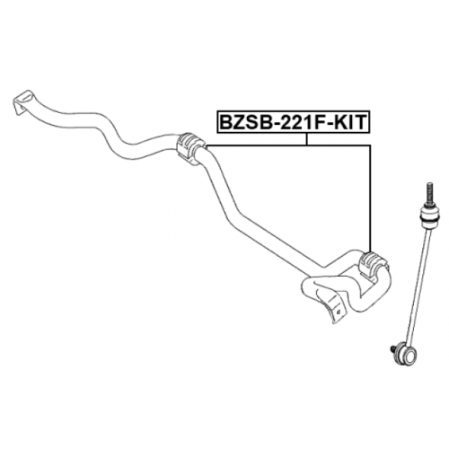 front stabilizer bar bush kit d30
