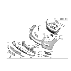 MERCEDES-BENZ GLE COUPE C292 FRONT BUMPER TOW HOOK COVER A2928853622OEM