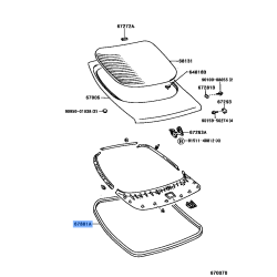 Back Door Weatherstrip - Toyota Yaris (NCP131)
