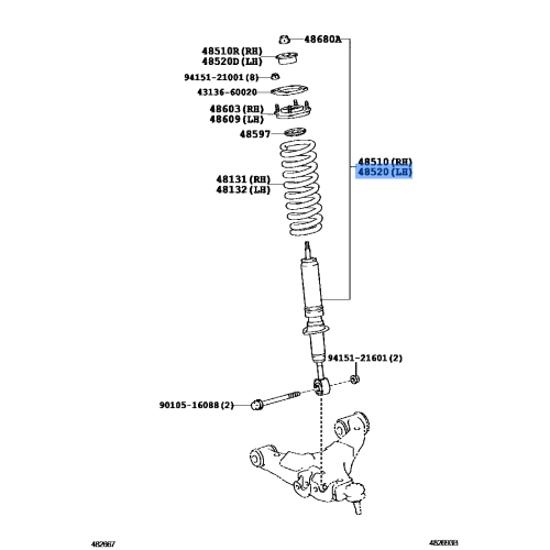 Fr Shock Absorber Lnd Crusr 200 07-12 L+R