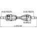 front cv axle shaft left 25x655x25